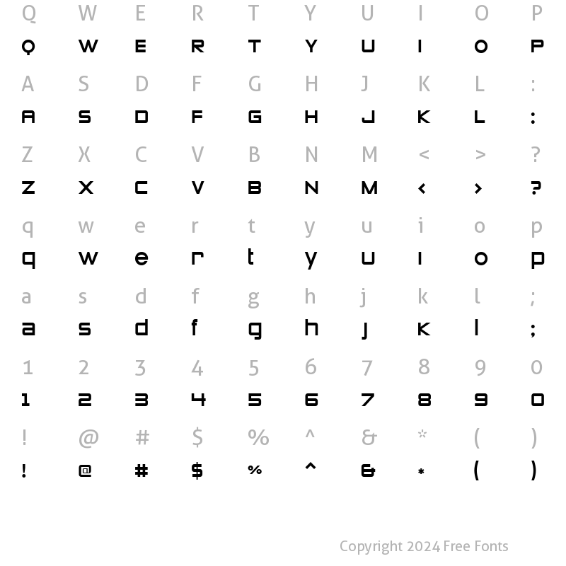 Character Map of Zeroes One Regular