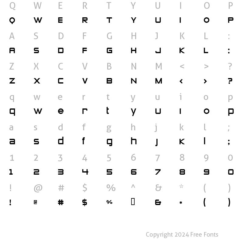 Character Map of Zeroes Regular