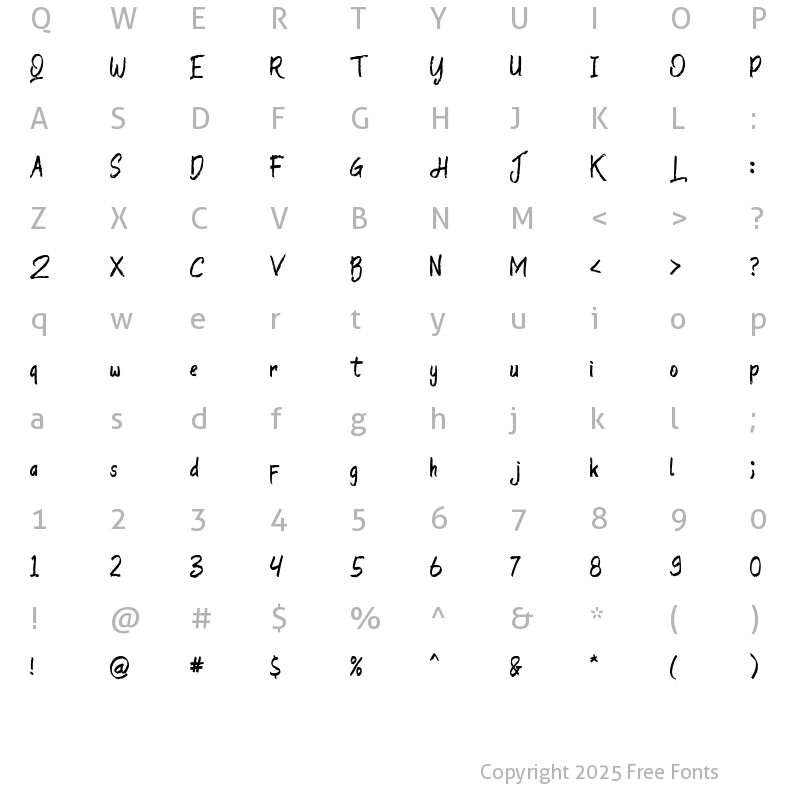 Character Map of Zettamount Regular