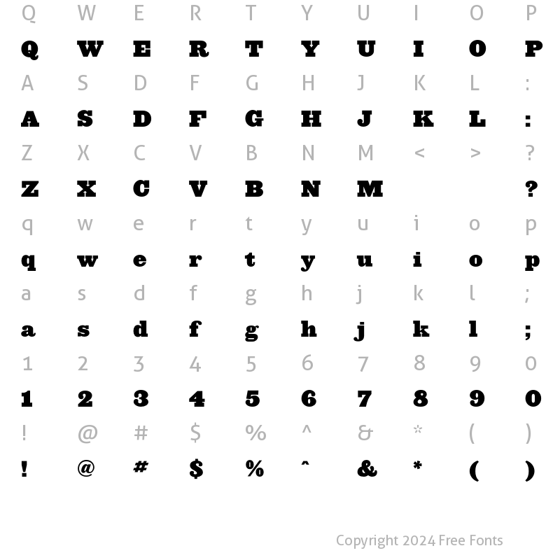 Character Map of Ziggurat HTF-Black Regular