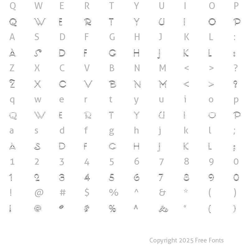 Character Map of ZiggyStardustNF Medium