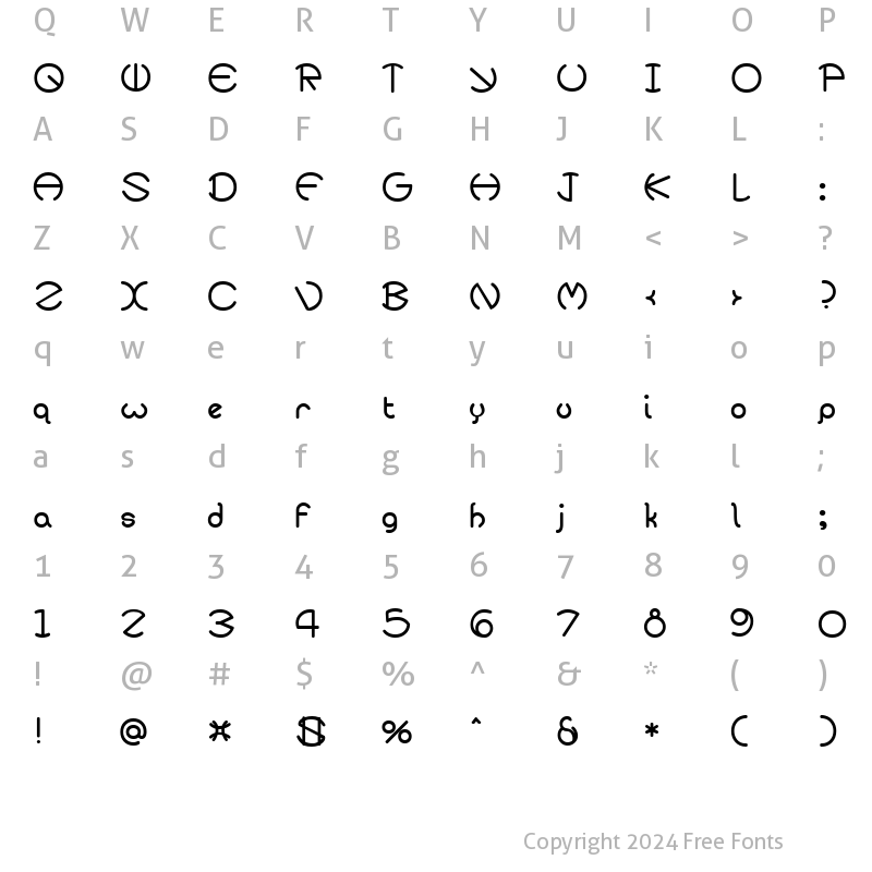 Character Map of ZirkleOne Bold