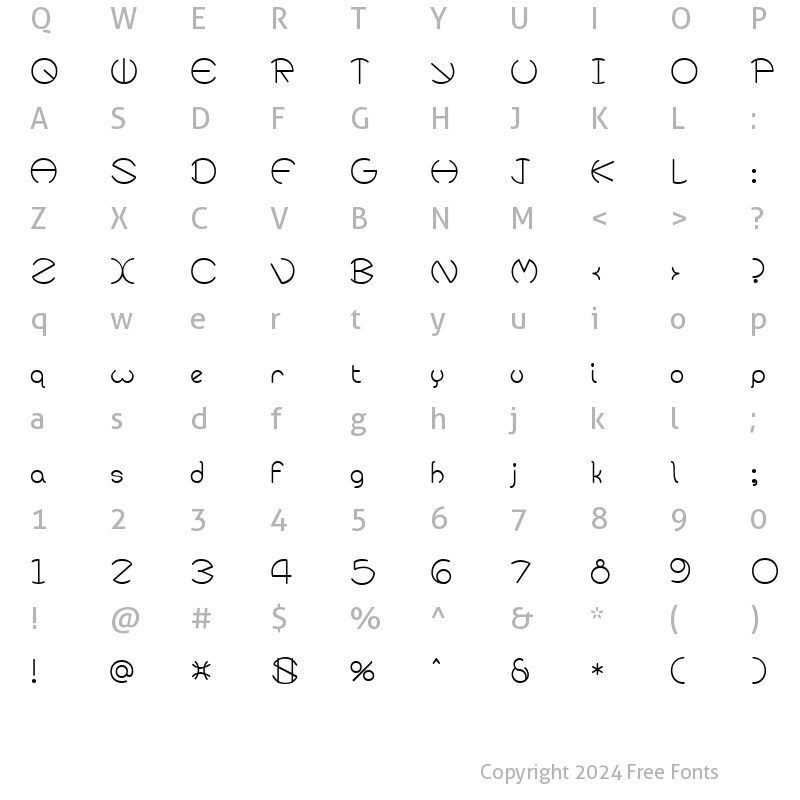 Character Map of ZirkleOne Roman