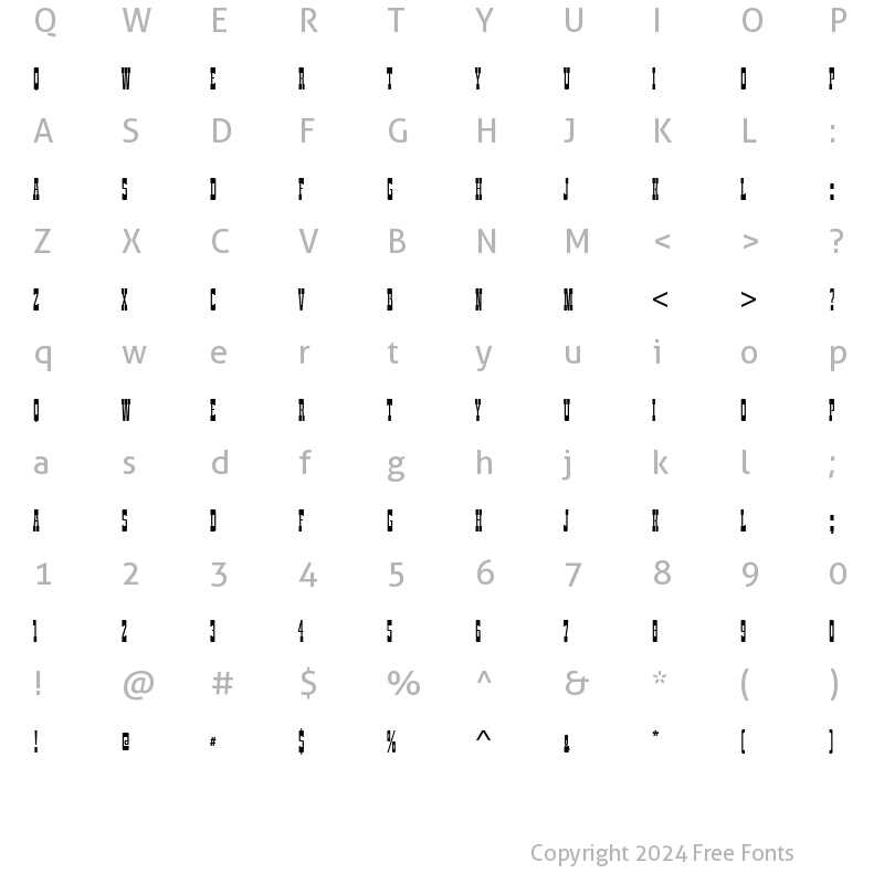 Character Map of ZirkusComD Regular