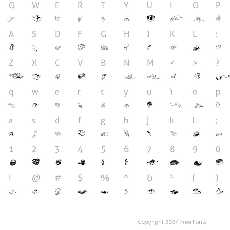 Character Map of Zoeboxes Normal