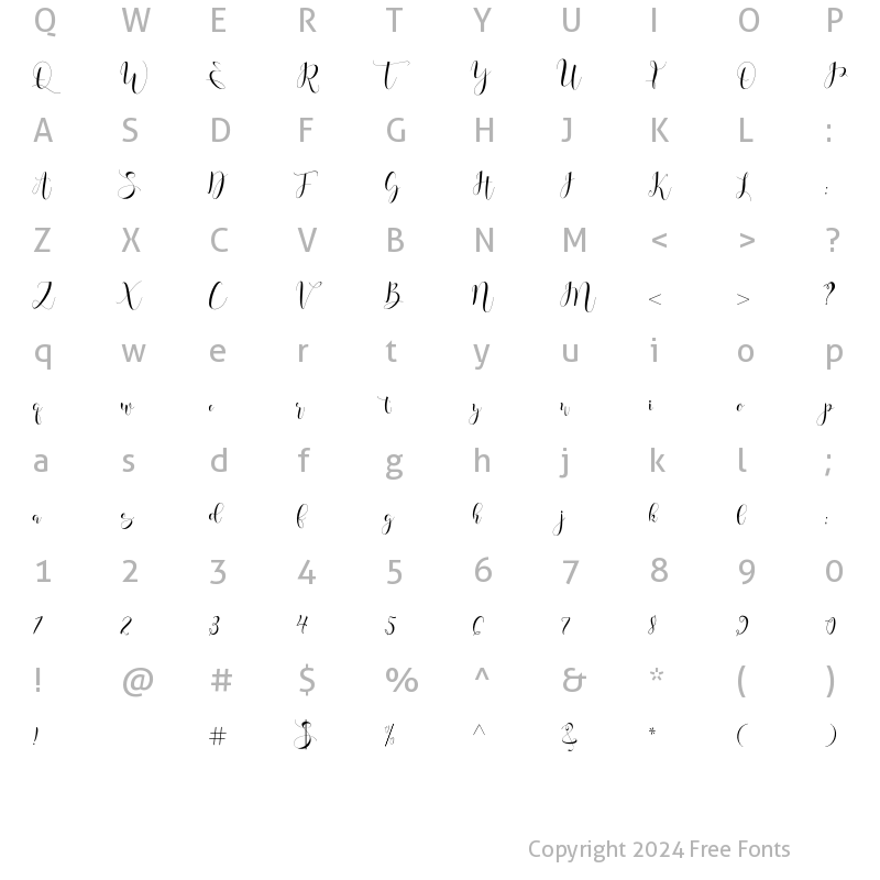 Character Map of zombis night Regular