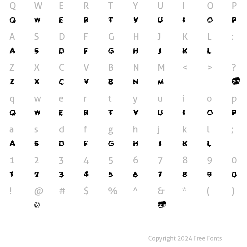 Character Map of Zone23_Dreamtime 623 Normal