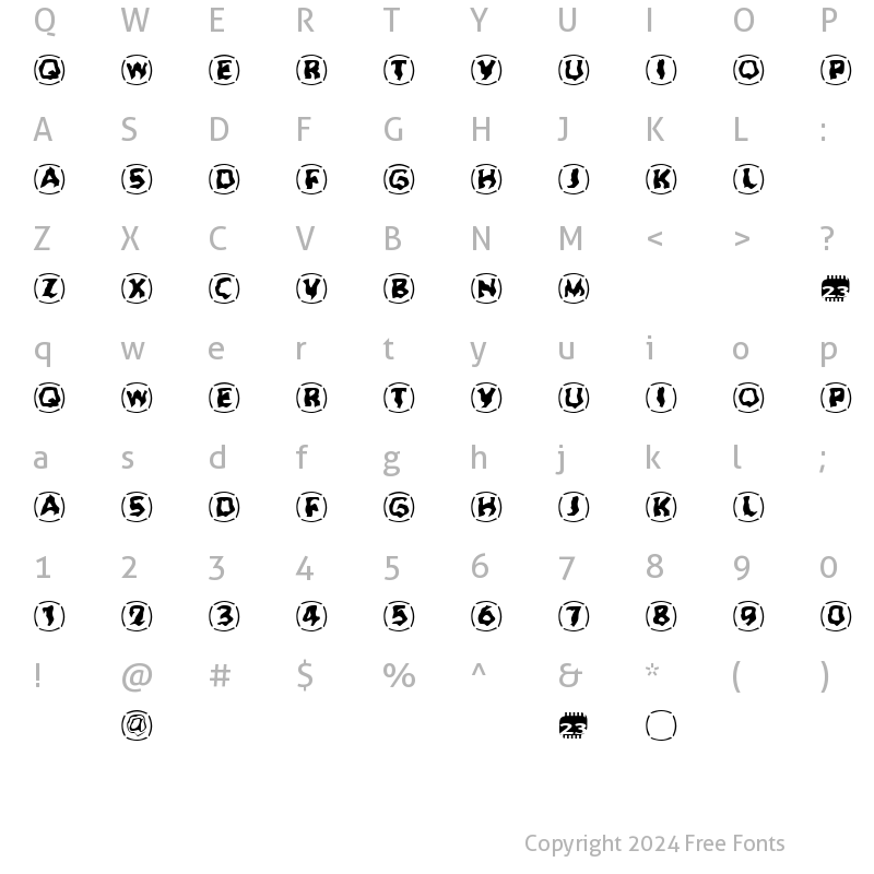 Character Map of Zone23_Dreamtime 923 Normal