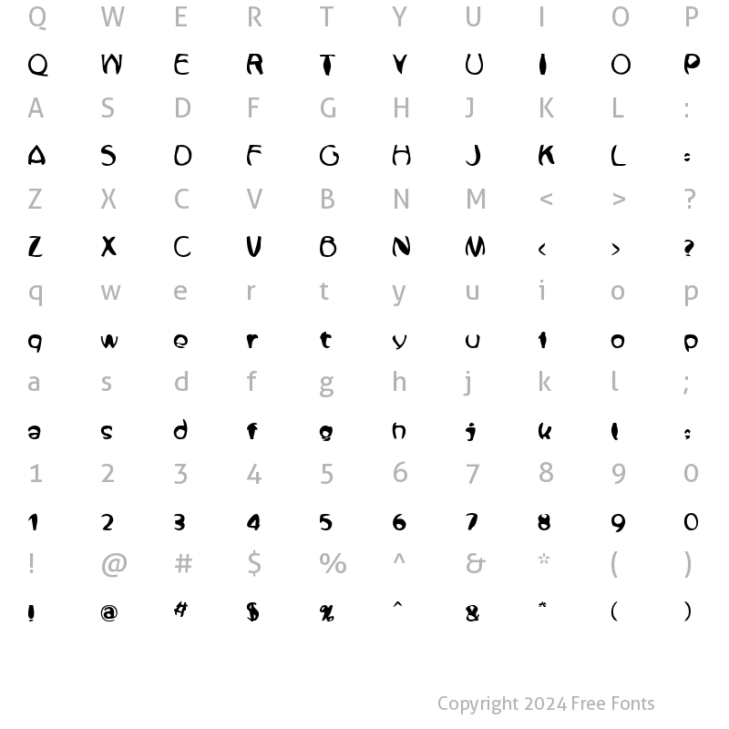 Character Map of Zone23_FishEye Normal