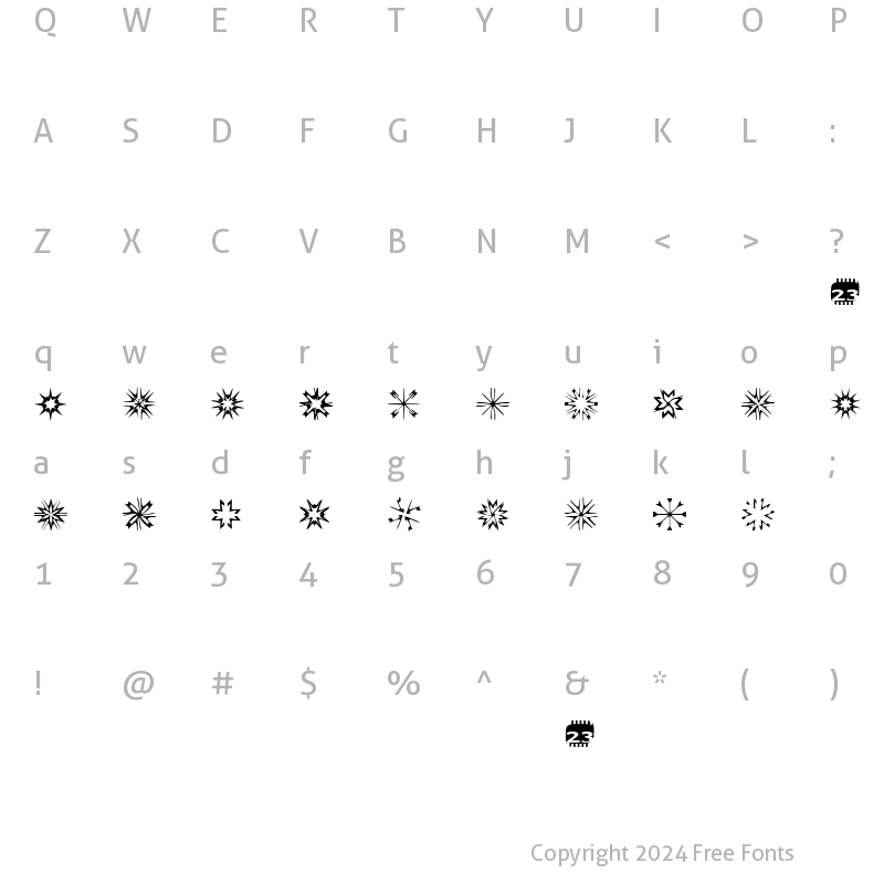 Character Map of Zone23_gothics Normal