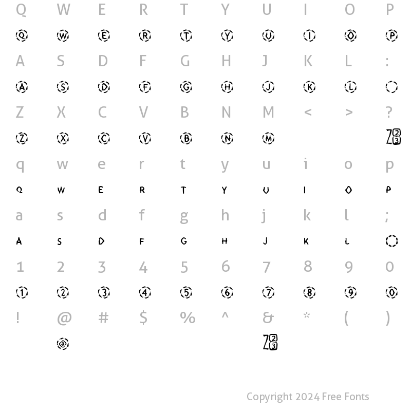 Character Map of Zone23_hiromi Normal