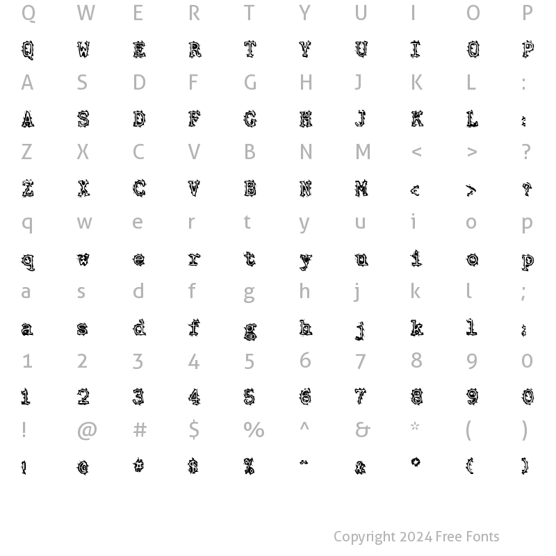 Character Map of Zone23_NickMolloy Normal